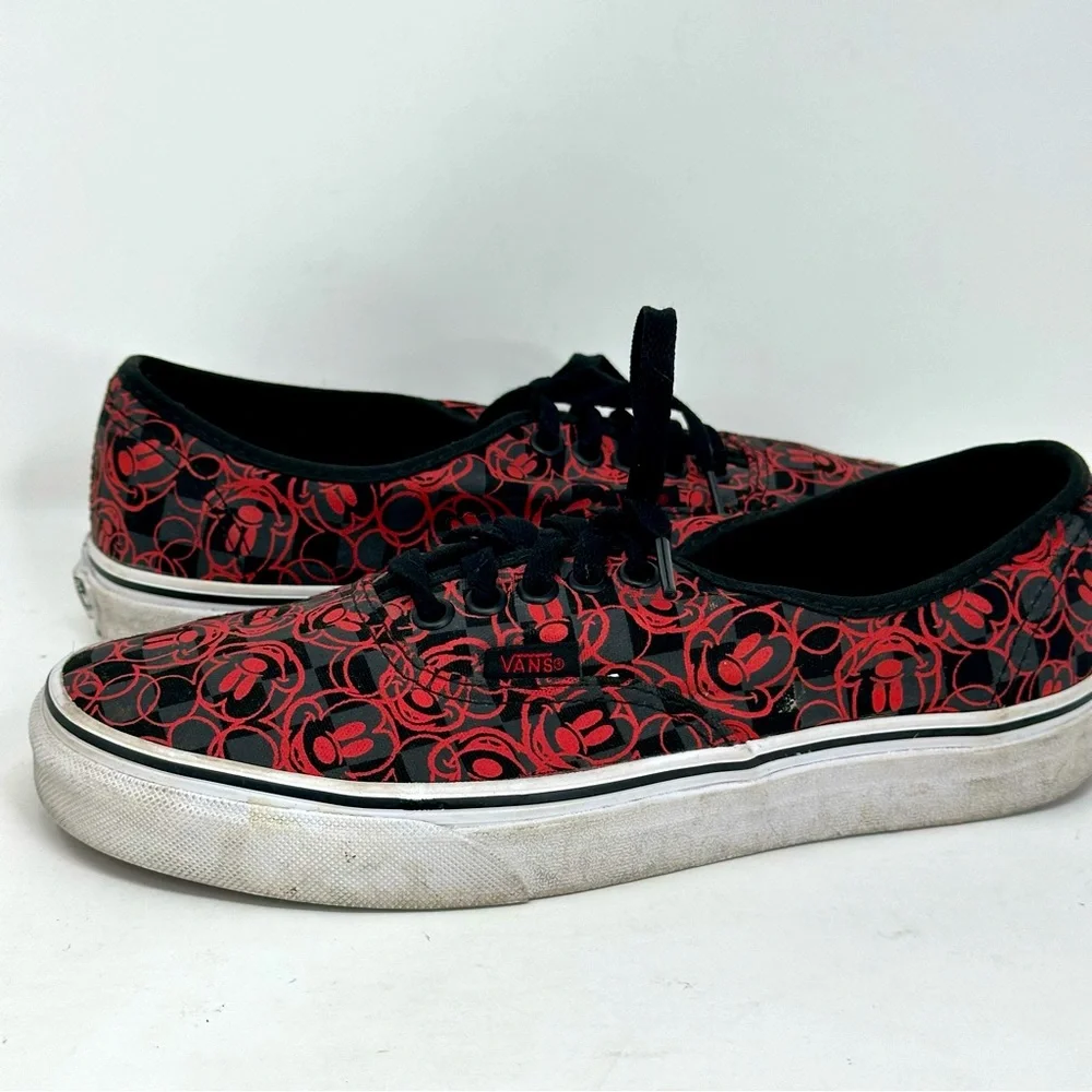 Vans x Disney Mickey Mouse Old Skool style Skater Lace up Shoes - BLACK RED - Picture 2 of 8